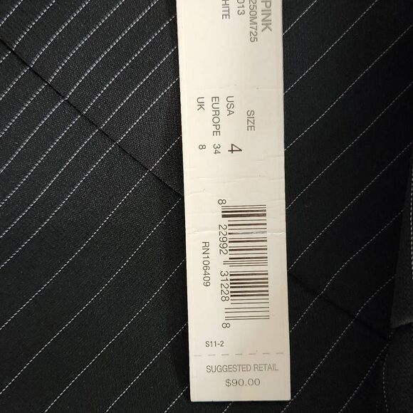 Isabella Demarco Black Pinstripe Pencil Skirt NWT Size 4 Black Striped Skirt - Picture 9 of 11
